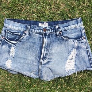 Forever 21 denim ripped shorts